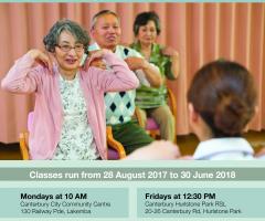 Copy of the Active Living poster which has information plus a picture of people exercising