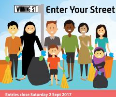 Entries close Saturday 2nd September 2017 Illustration of the people of Lakemba collecting rubbish