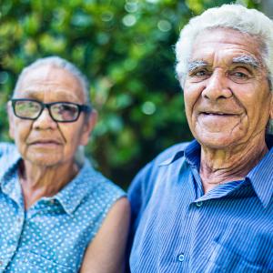 Happy senior Aboriginal couple