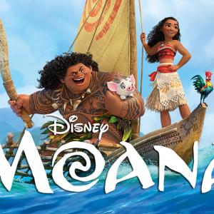 Image of Moana and Maui sailing